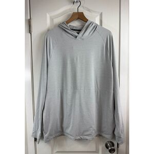 Xersion Studio Mens Large Gray Quick-Dri Performance Hoodie Pullover Stretch